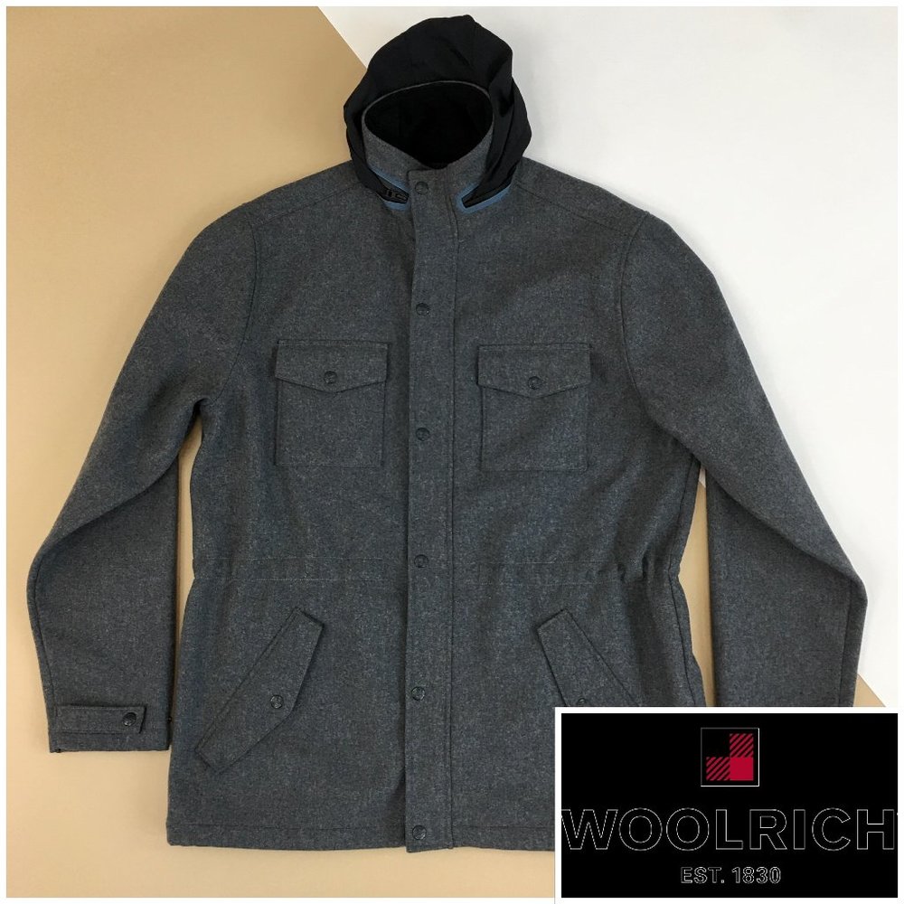 Woolrich Womens Wool Coat Jacket Lined Size Large Adventure Series Full‎ Zip